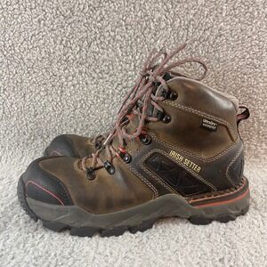 Irish Setter Red Wing Crosby Womens 8 Waterproof Outdoor Brown Steel Toe Boots